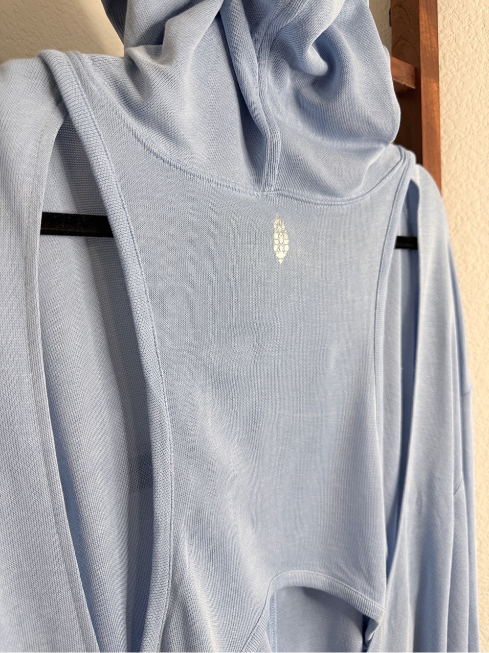 FP Movement Back Into It Hoodie Harbor Blue Size Large Open Back Free People - Picture 6 of 13